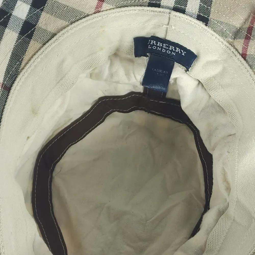 Burberry Women's Vintage Nova Check Medium Cotton Plaid Bucket Hat England